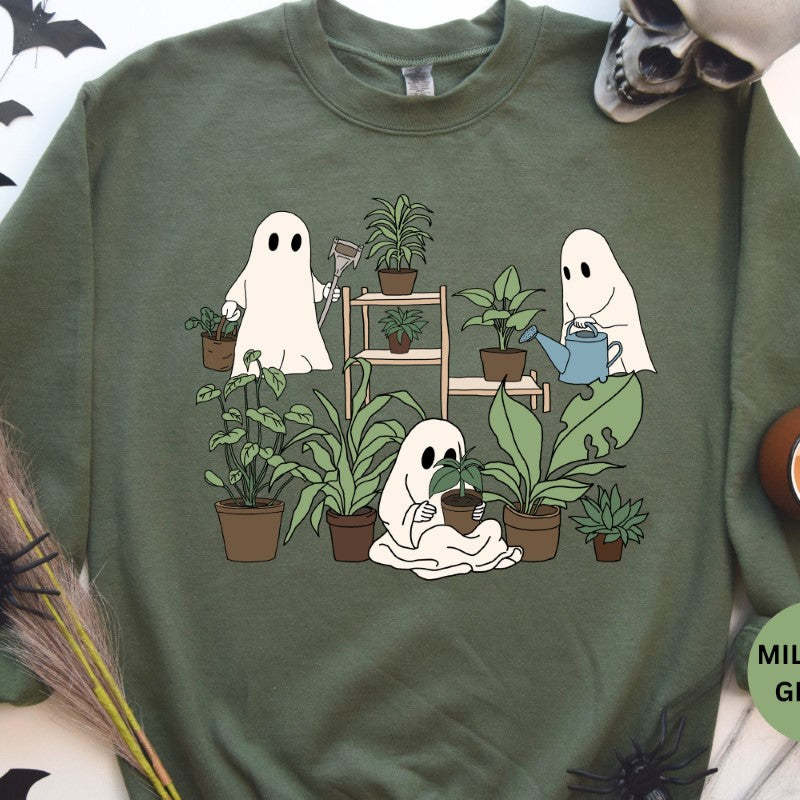 Halloween Plant Mansion Shirt-Cozy Knit Sets