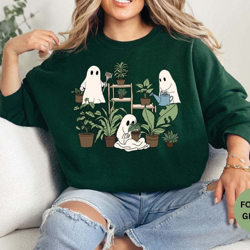 Halloween Plant Mansion Shirt-Cozy Knit Sets
