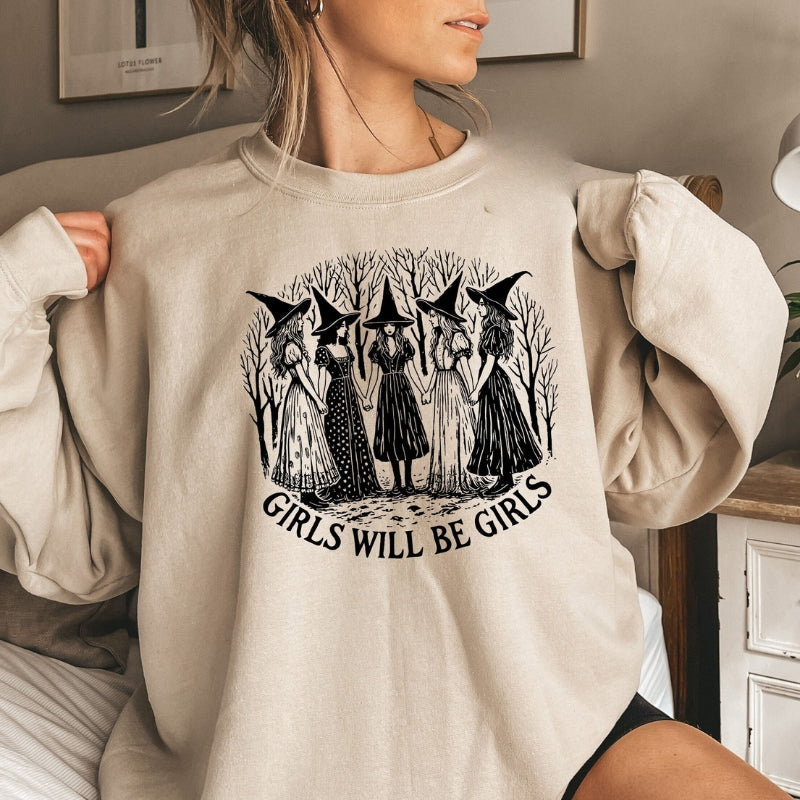 Girls Will Be Girls Feminist Sweatshirt-Cozy Knit Sets