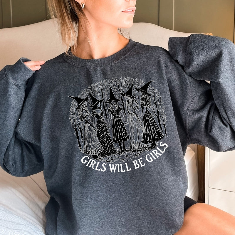 Girls Will Be Girls Feminist Sweatshirt-Cozy Knit Sets