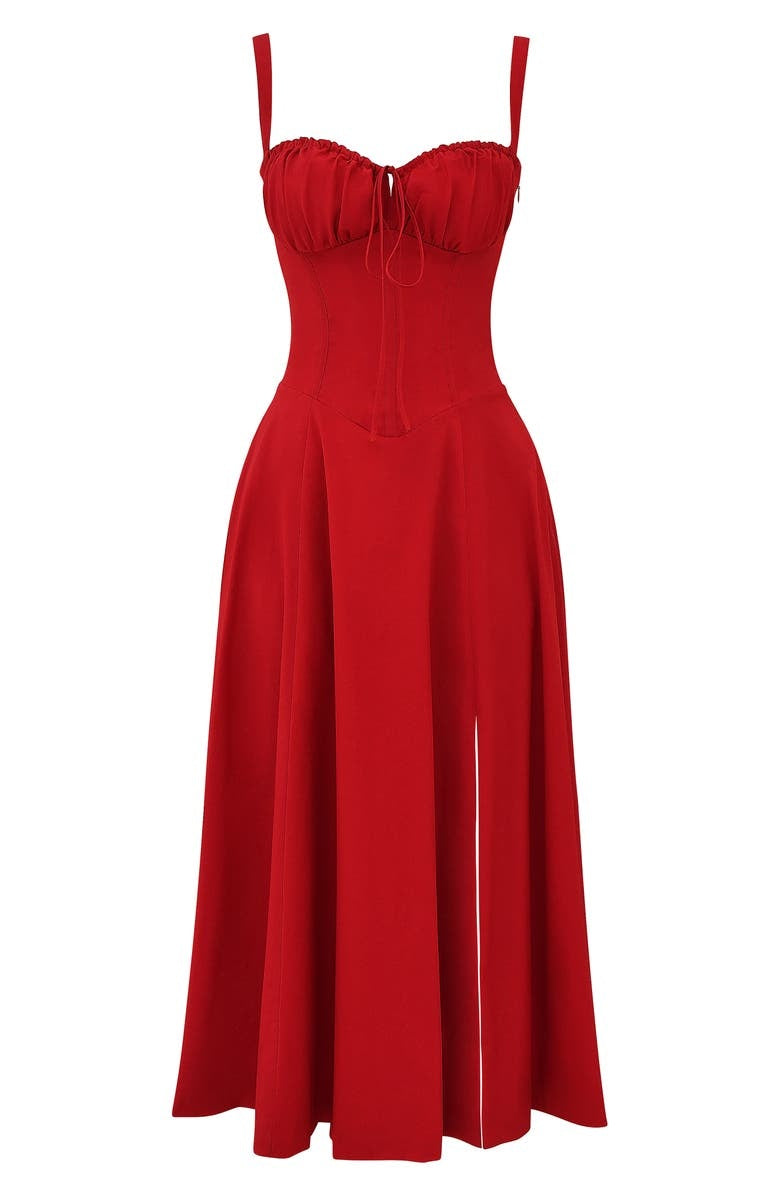 Floral Bustier Midriff Design Shaper Dress-Cozy Knit Sets