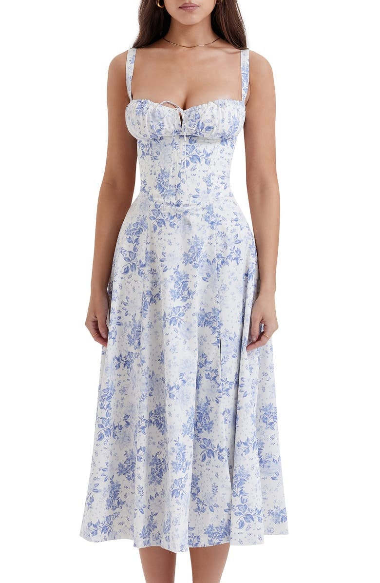 Floral Bustier Midriff Design Shaper Dress-Cozy Knit Sets