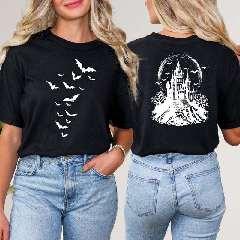 Haunted House Comfort Colors Halloween shirt-Cozy Knit Sets