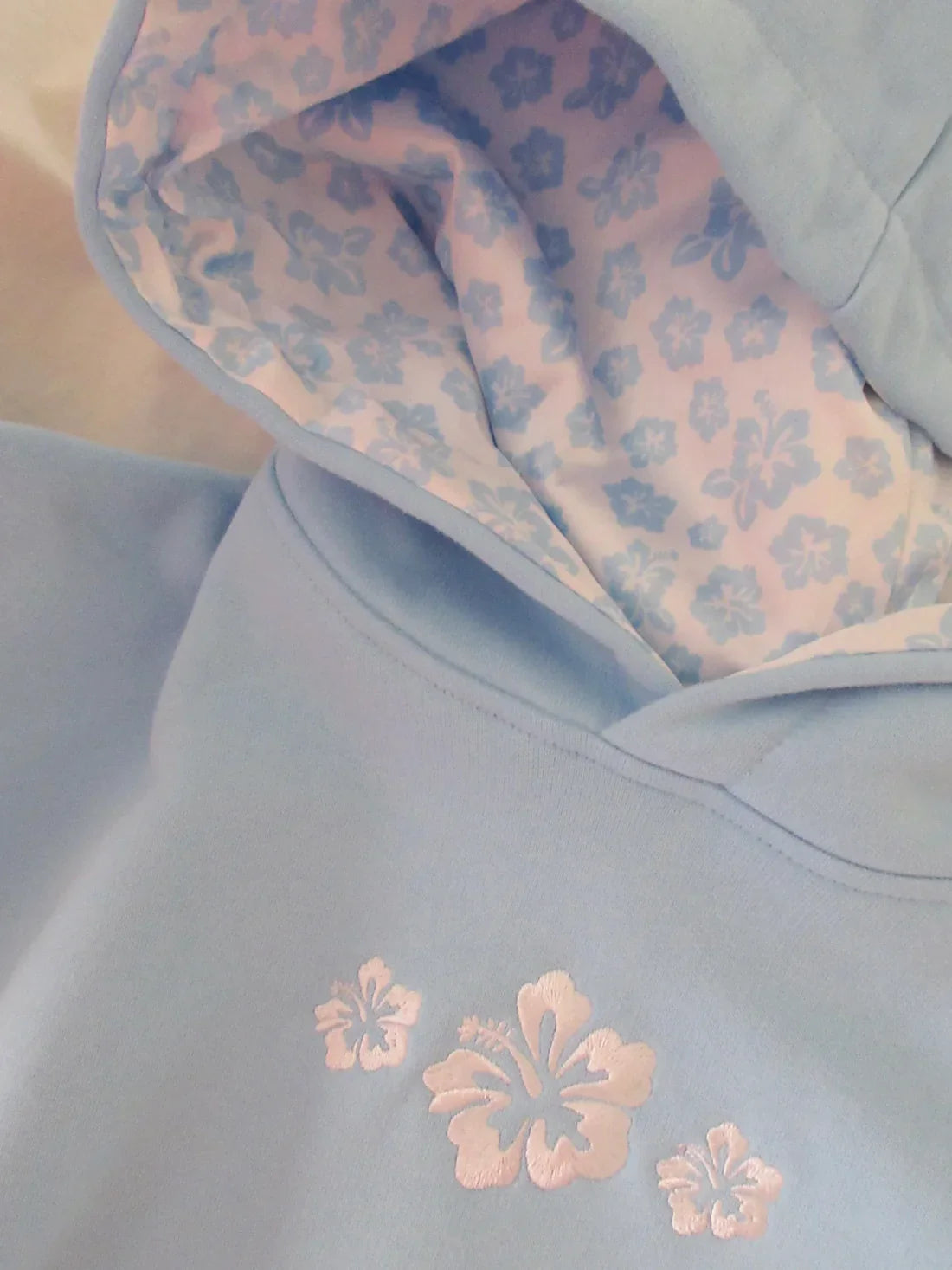 Hibiscus Print Hoodie-Cozy Knit Sets