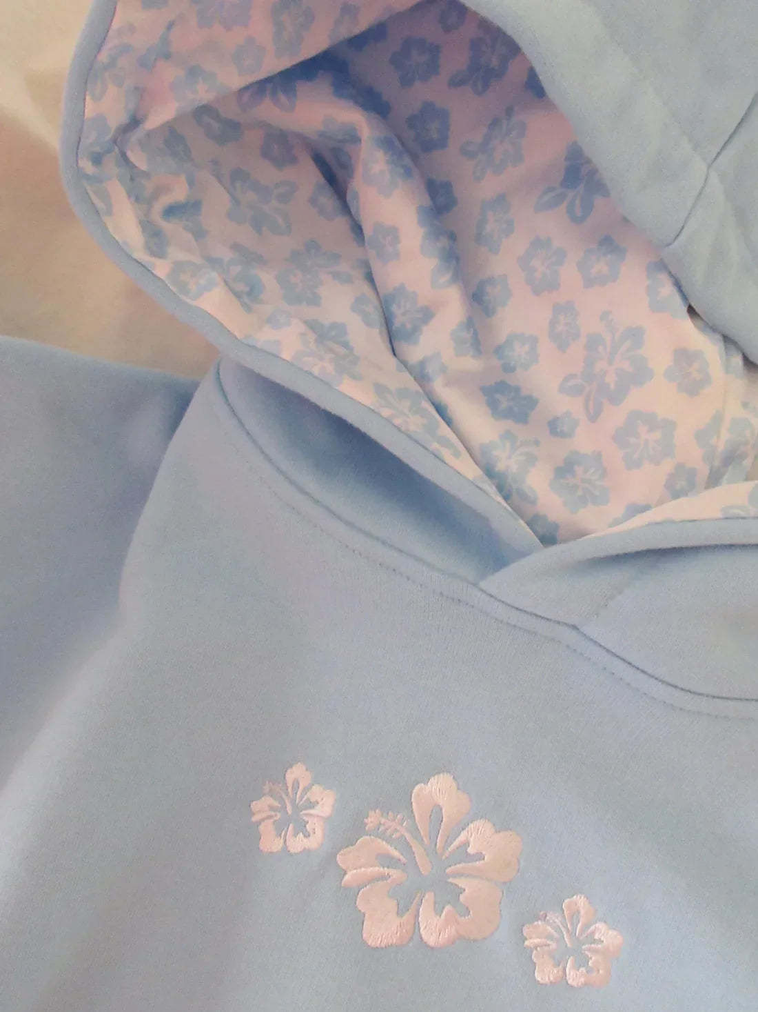 Hibiscus Print Hoodie-Cozy Knit Sets