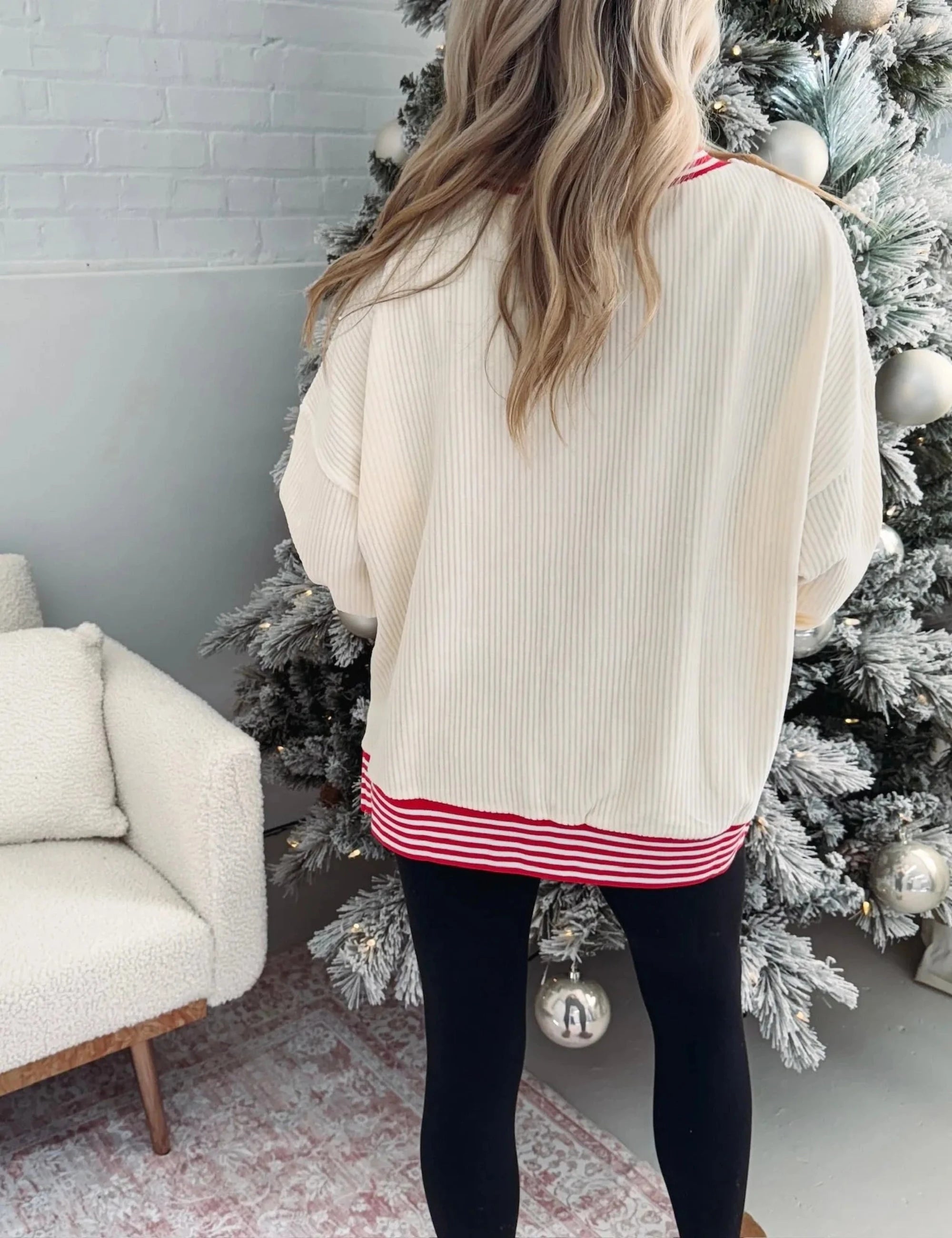 Festive Santa Claus Embroidered Comfy Sweater-Cozy Knit Sets