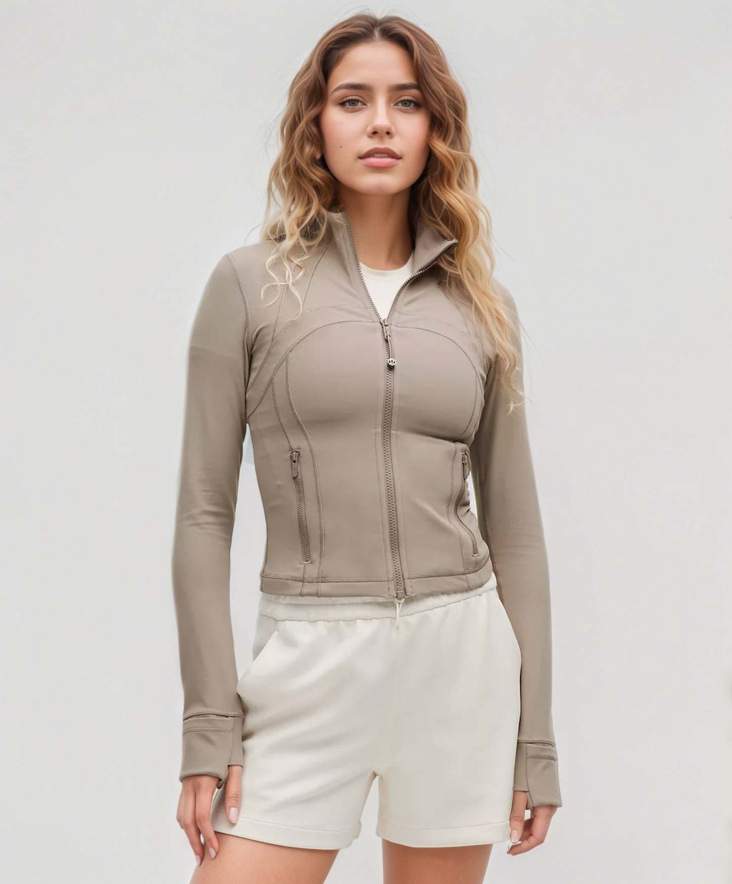 Effortless Active Style Women Define Cropped Jacket