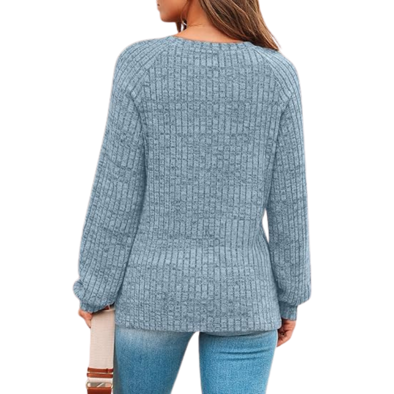 Womens Long Sleeve Sweater Casual Tunic Work Top