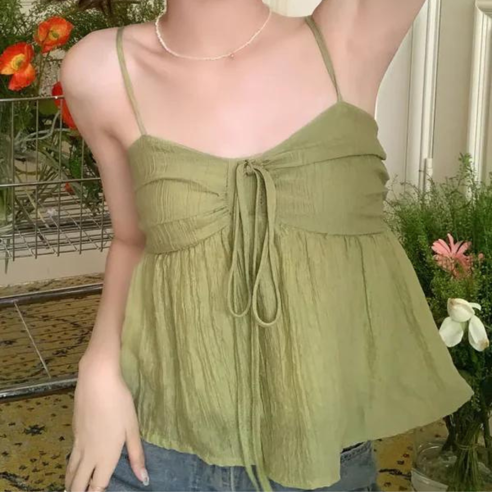 Lush Smocked  Sleeveless Short Top-Cozy Knit Sets