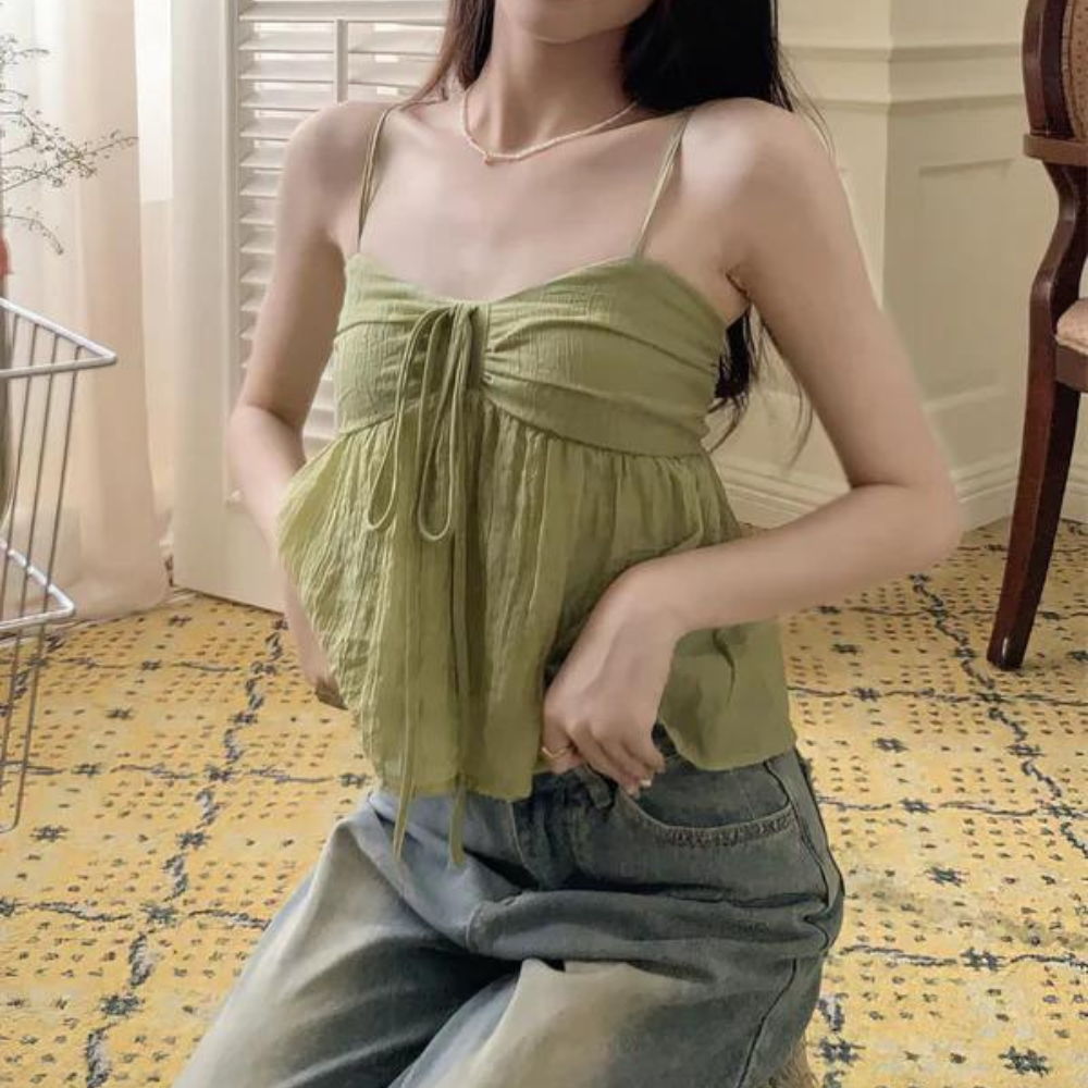 Lush Smocked  Sleeveless Short Top-Cozy Knit Sets