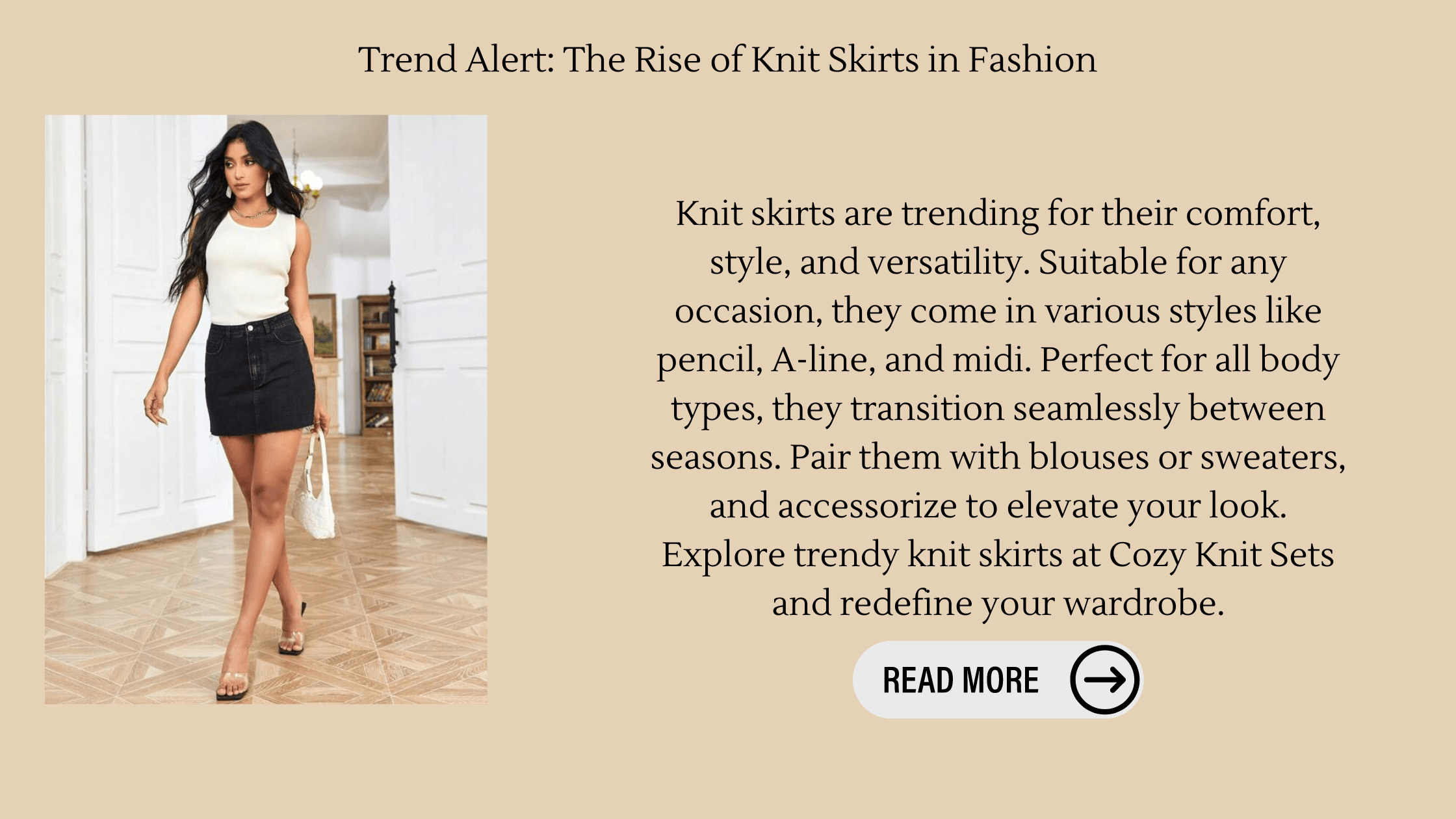 Trend -: The Rise of Knit Skirts in Fashion-Cozy Knit Sets