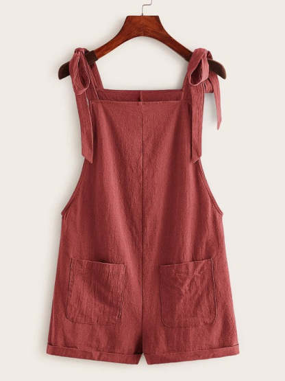 Pocket Patched Romper-Cozy Knit Sets