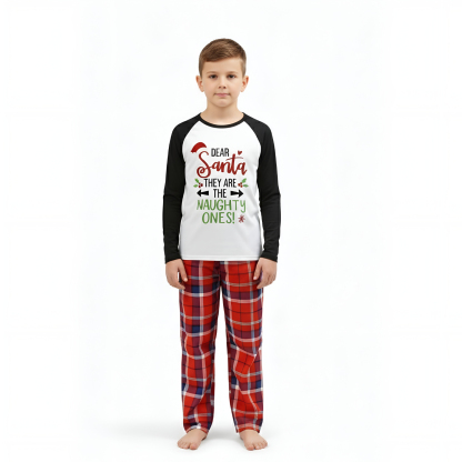 Printed Family Matching Plaid Pajama Set