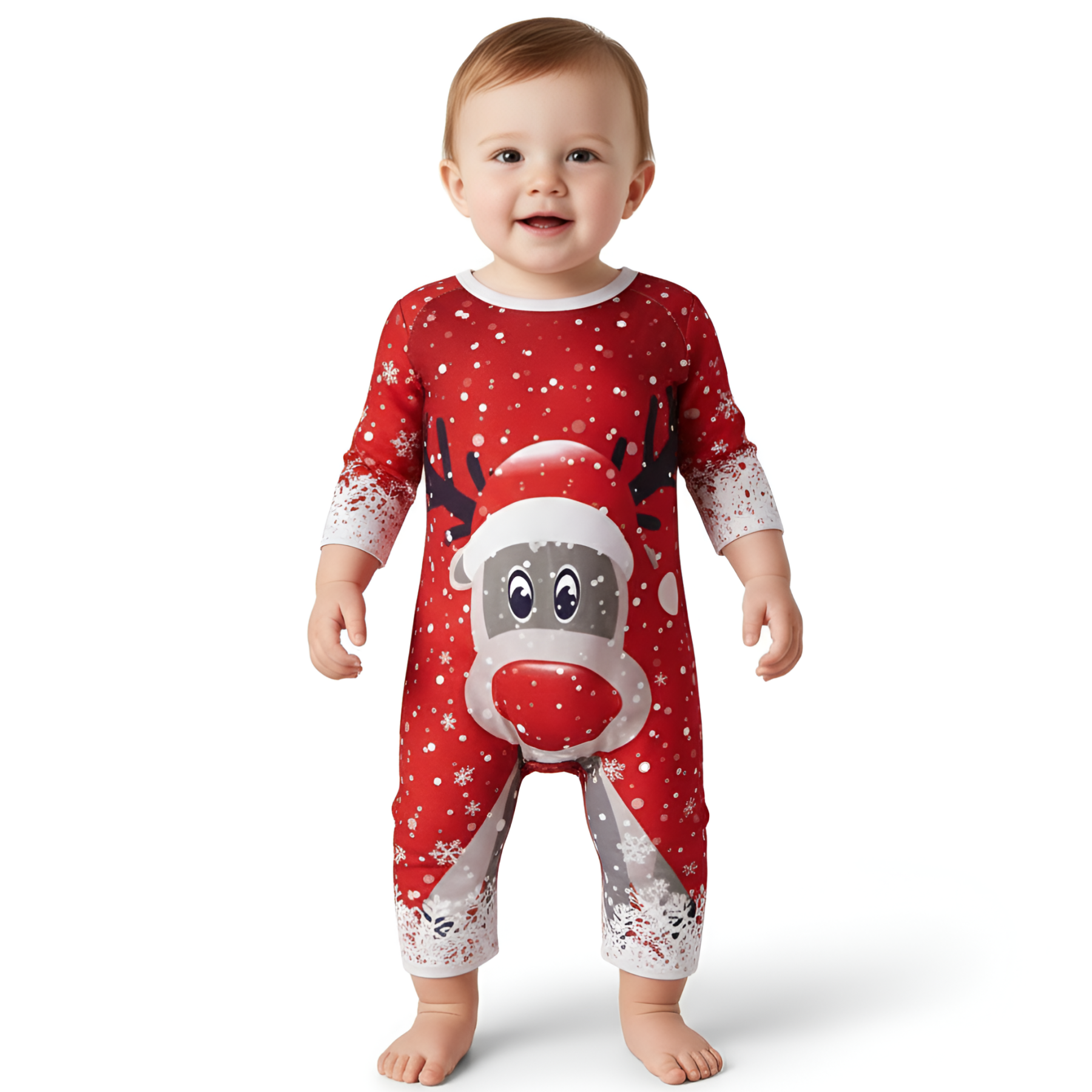Reindeer Red Snowflake Family Matching Pajama Sets
