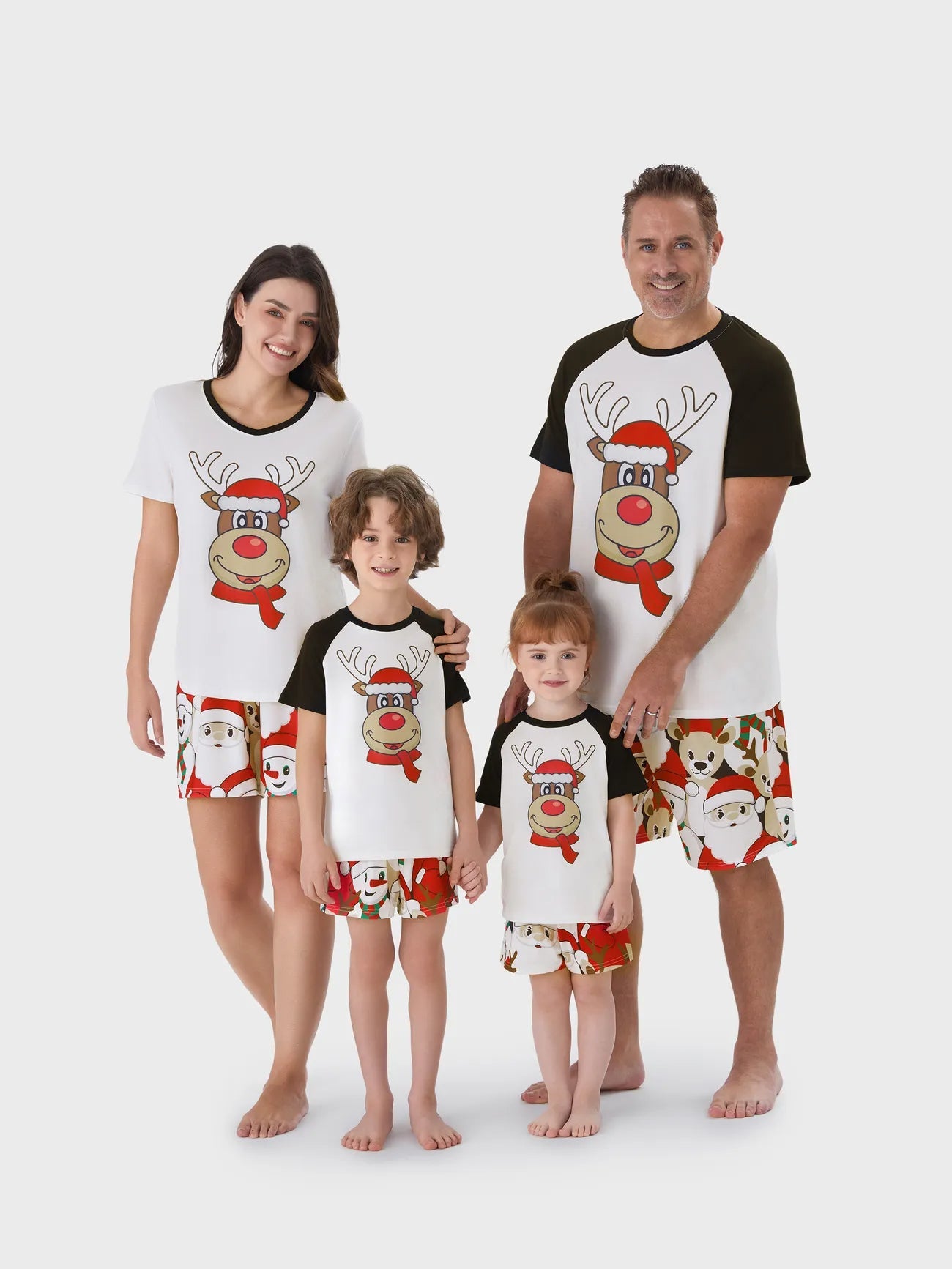 Reindeer Family Matching Shorts Set-Cozy Knit Sets
