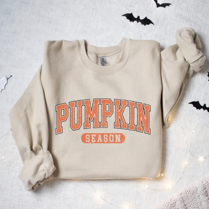 Retro Pumpkin Season Sweatshirt-Cozy Knit Sets