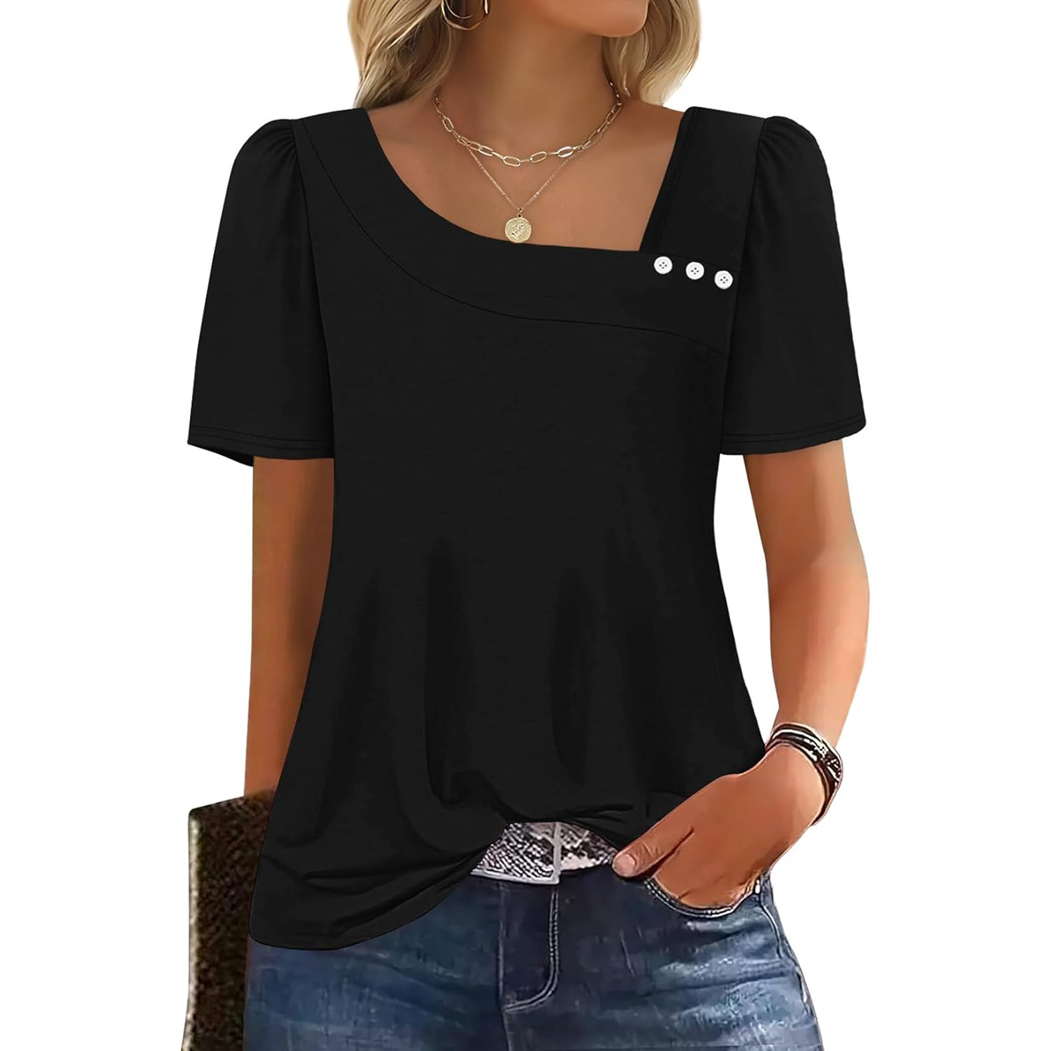 Summer Spring Short Sleeve Shirts For Women