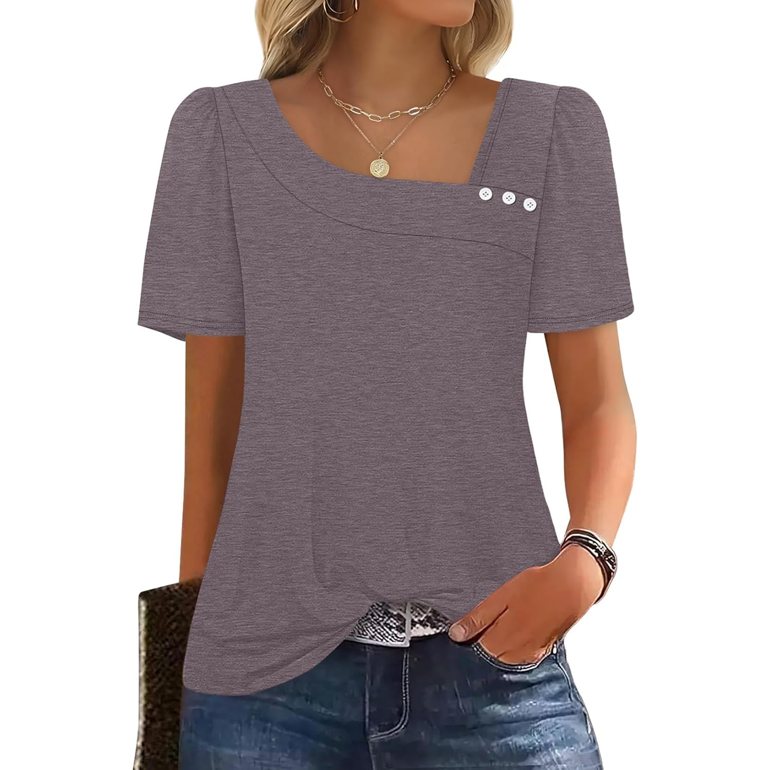 Summer Spring Short Sleeve Shirts For Women