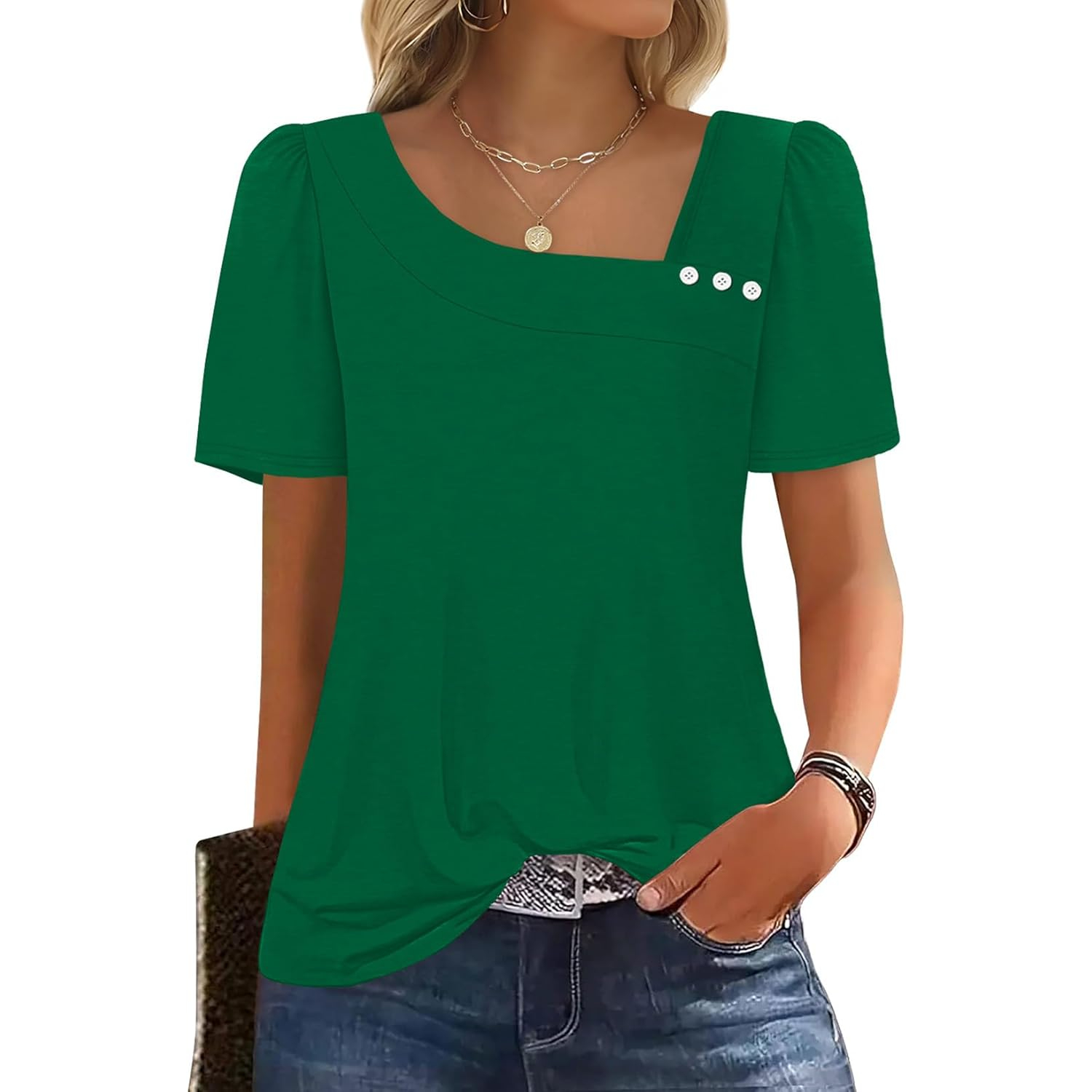 Summer Spring Short Sleeve Shirts For Women