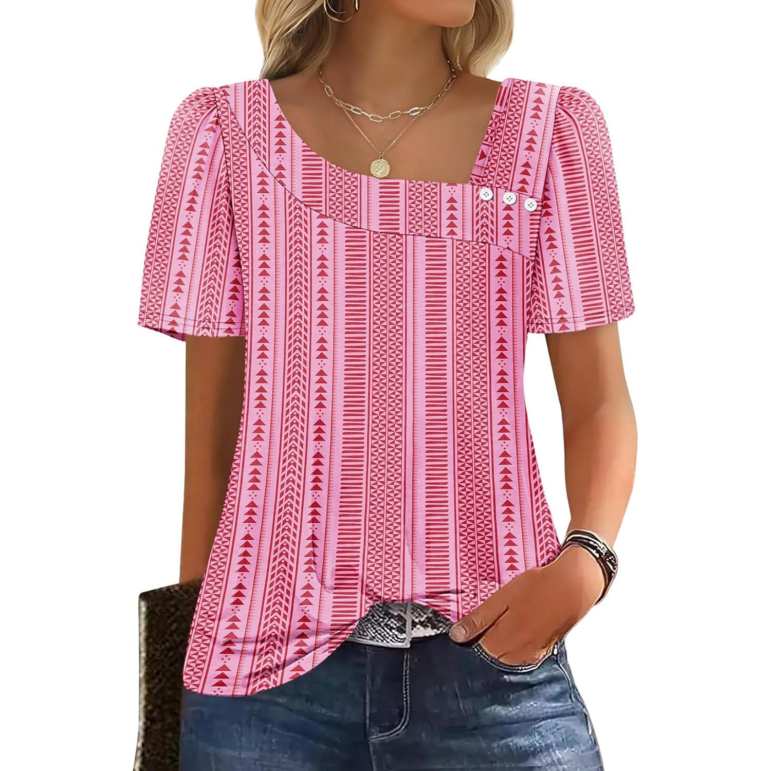 Summer Spring Short Sleeve Shirts For Women