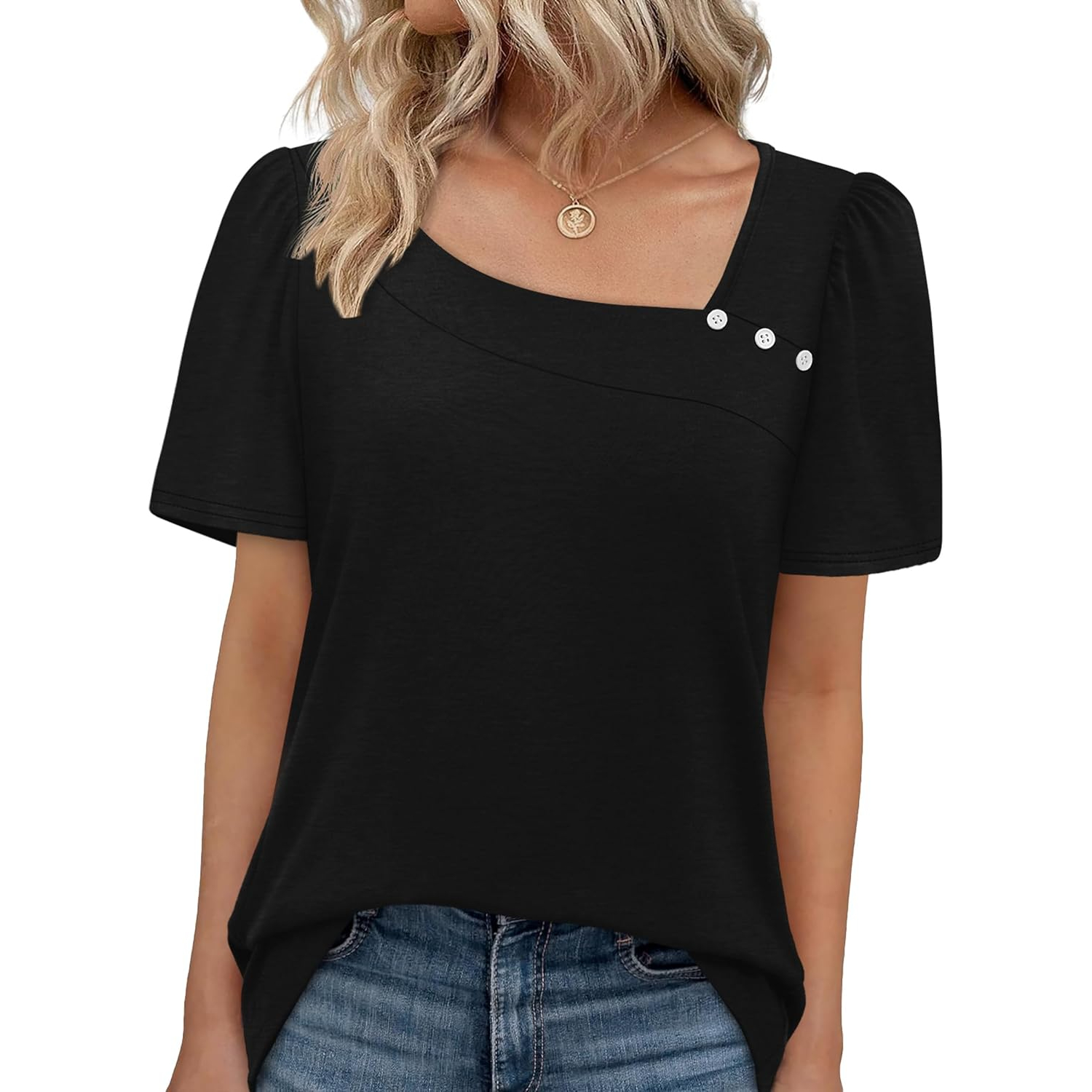 Summer Spring Short Sleeve Shirts For Women