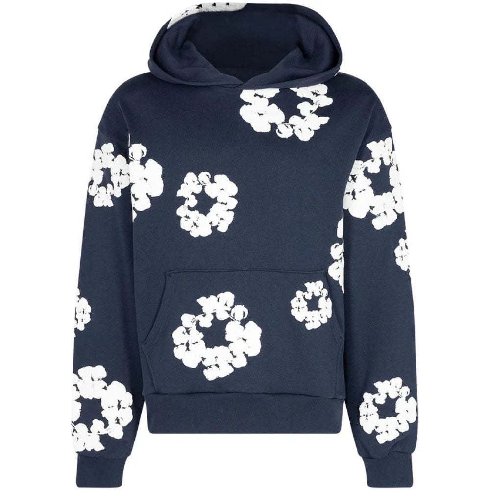 Casual Printed Hooded Jacket-Cozy Knit Sets