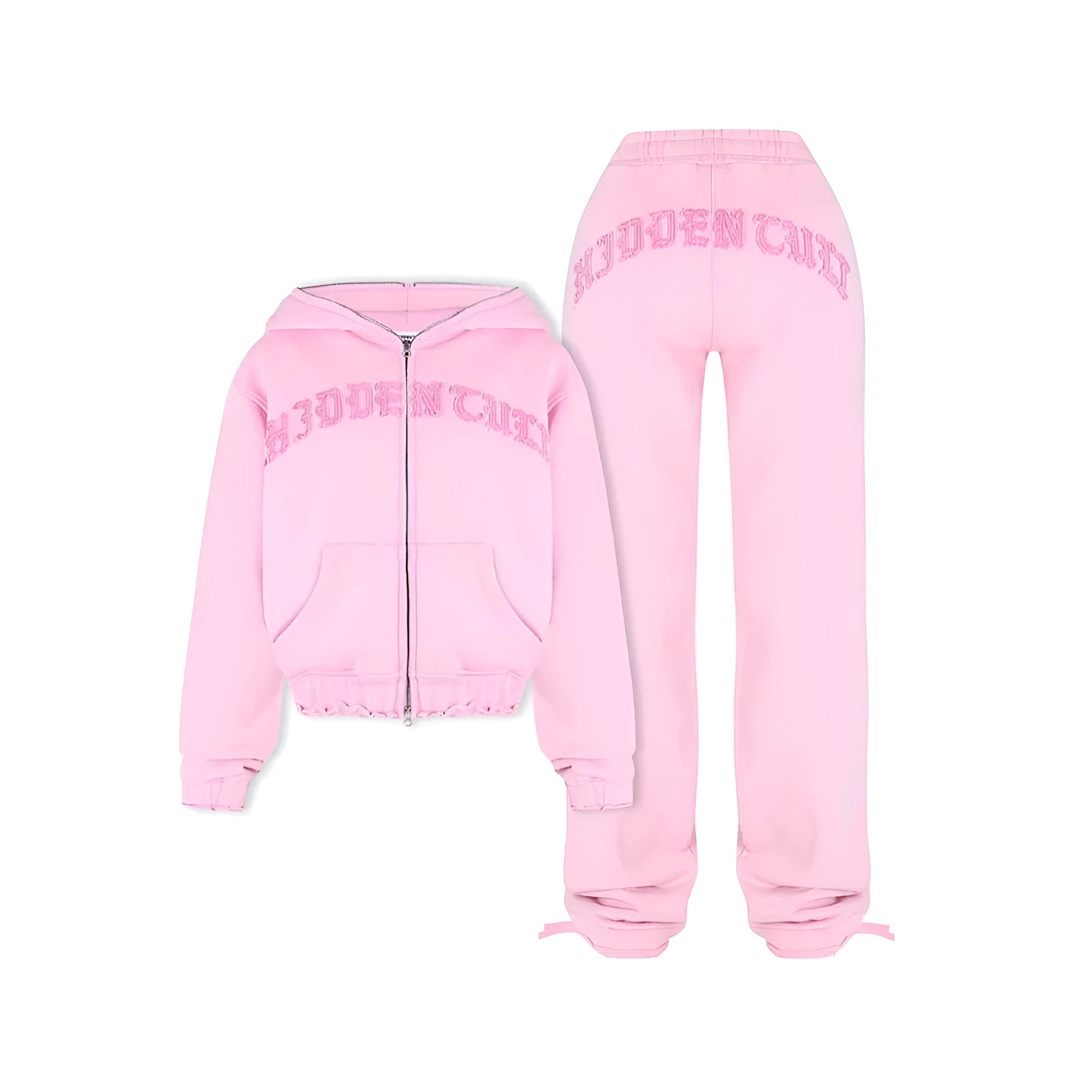 Two Piece Comfy Hoodie And Jogger Set-Cozy Knit Sets