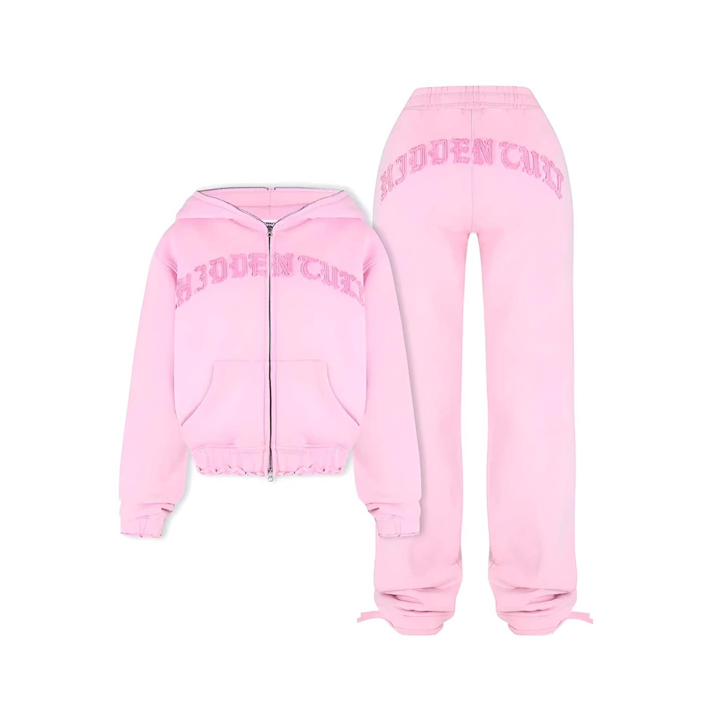 Two Piece Comfy Hoodie And Jogger Set-Cozy Knit Sets