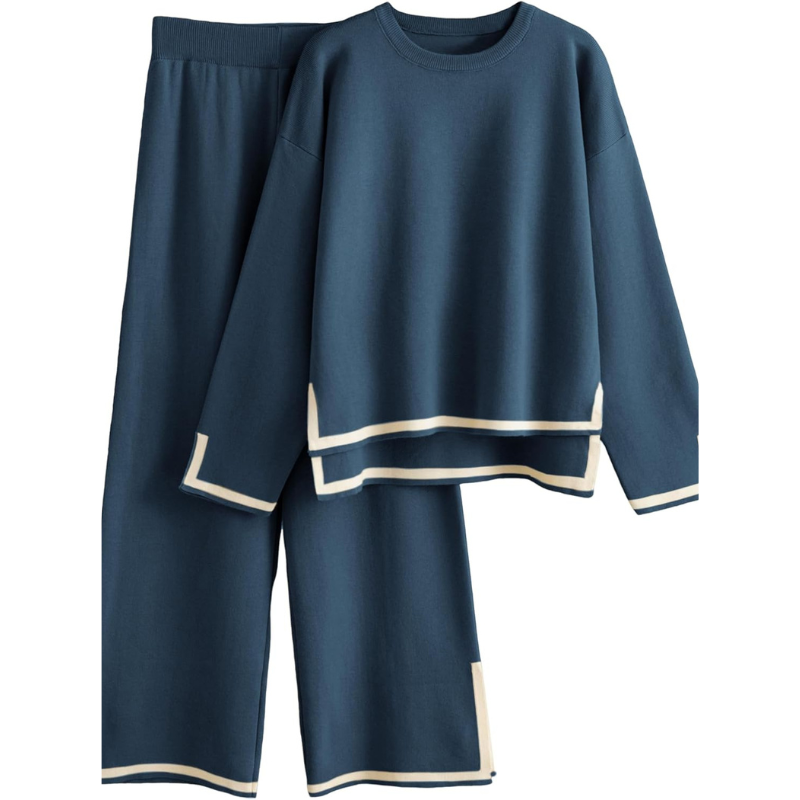 Womens  Outfits Long Sleeve Knit Sweater Lounge Sets Tracksuits