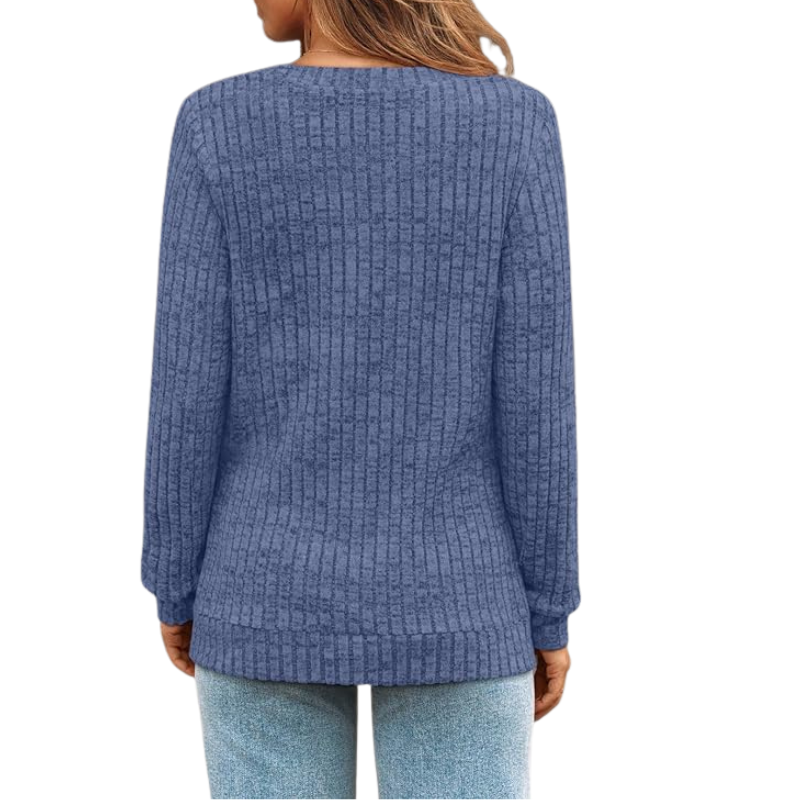 Womens V Neck Long Sleeve Shirt Fall Fashion Tops