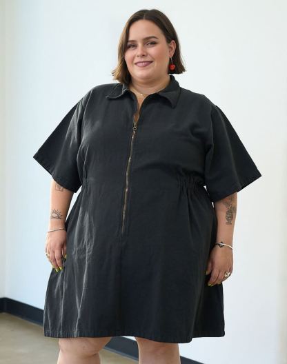 Utility Cinched Zip Dress-Cozy Knit Sets