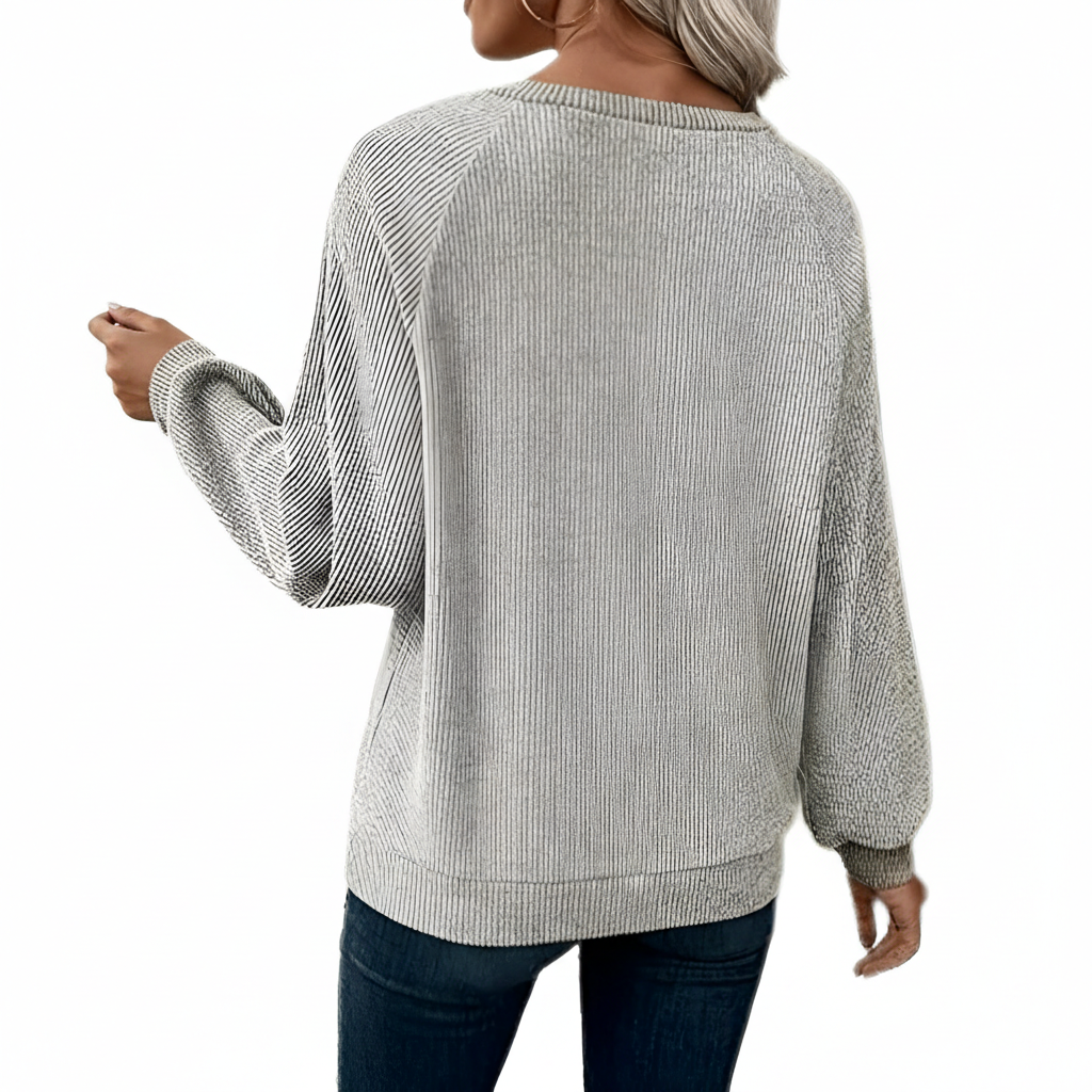 Long Sleeve Shirts With Patchwork Button Detail For Women