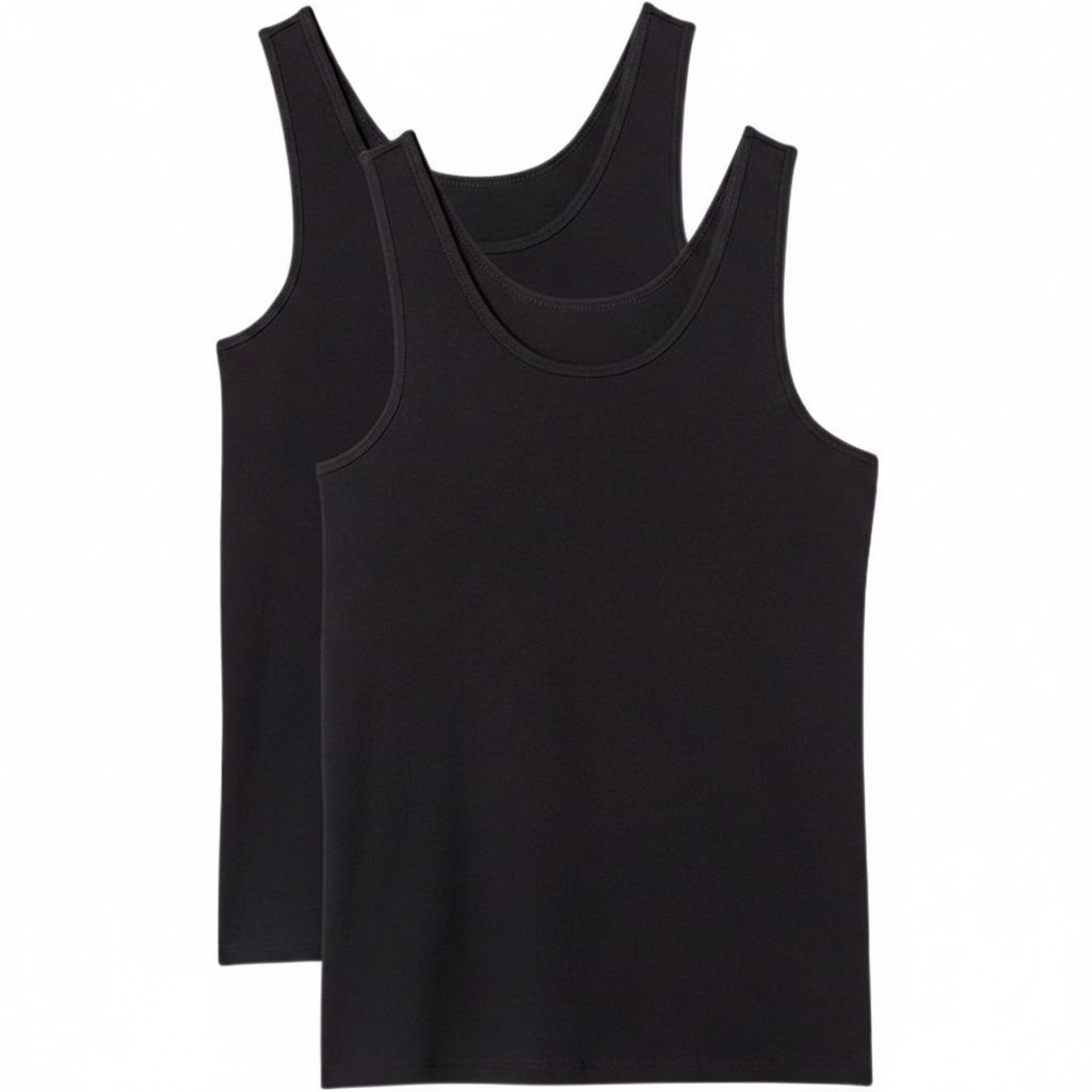 Pack Of 2 Slim Fit Sleeveless Tank Top For Women