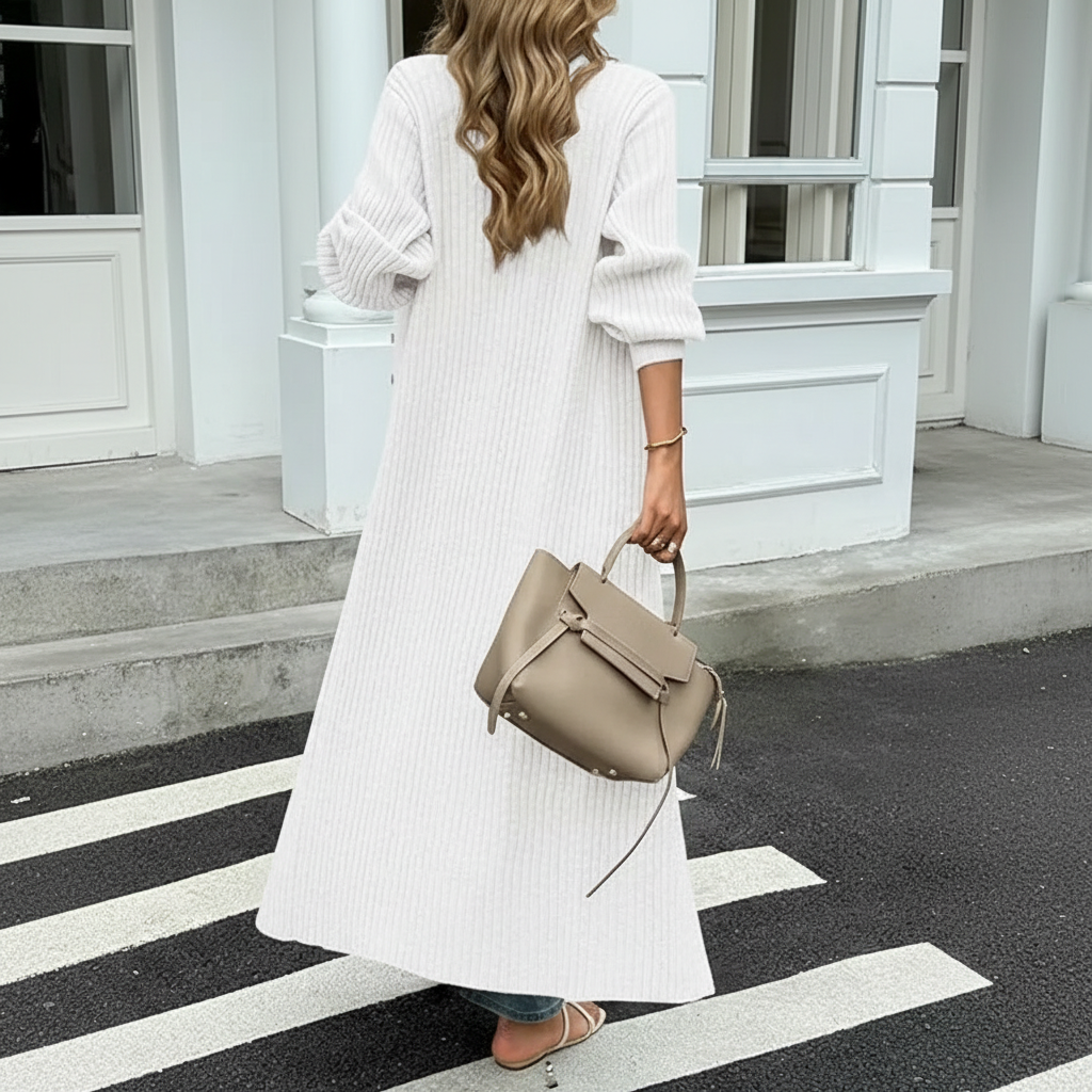 Long Sleeve Button Front Chunky Style Knit Cardigan Sweater Coat