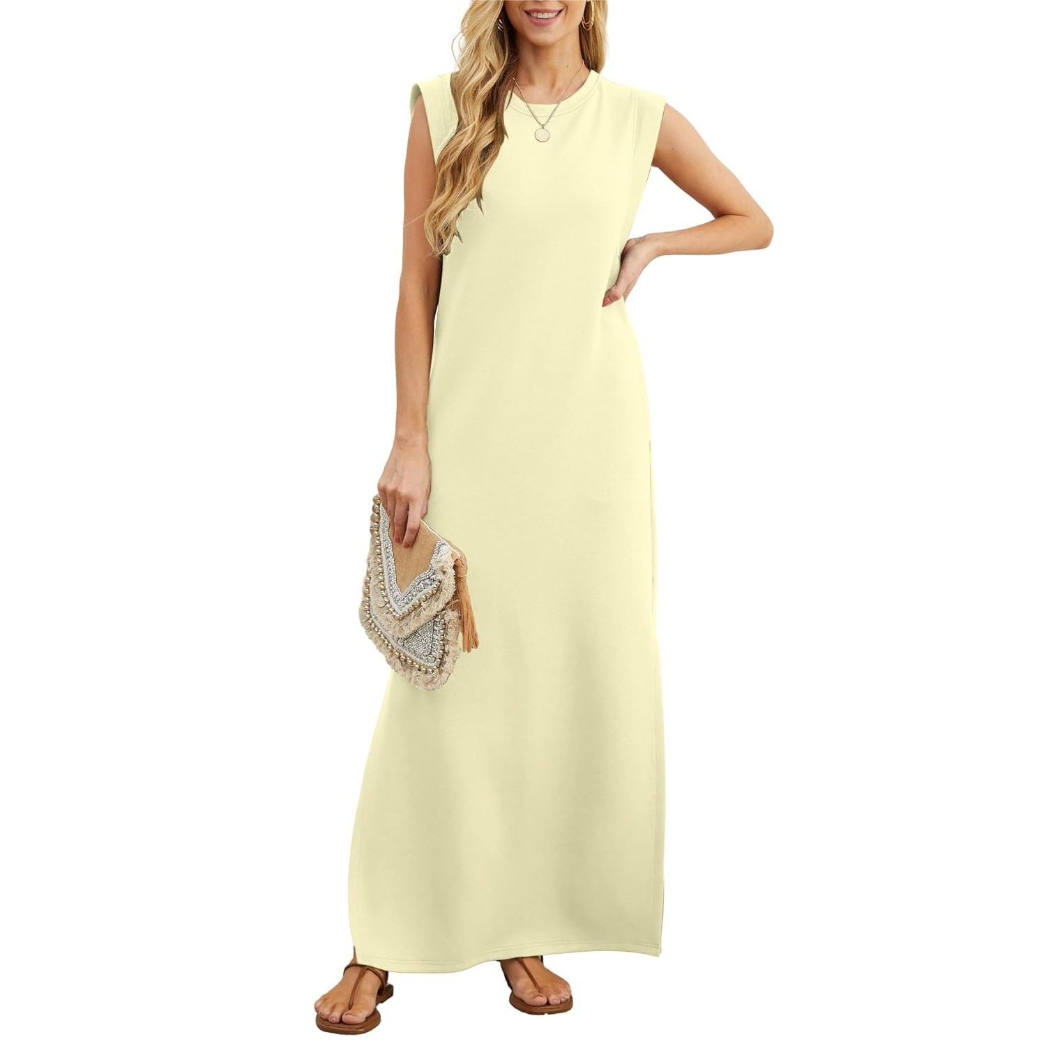 Casual Vacation Maxi Dress With Pockets For Women