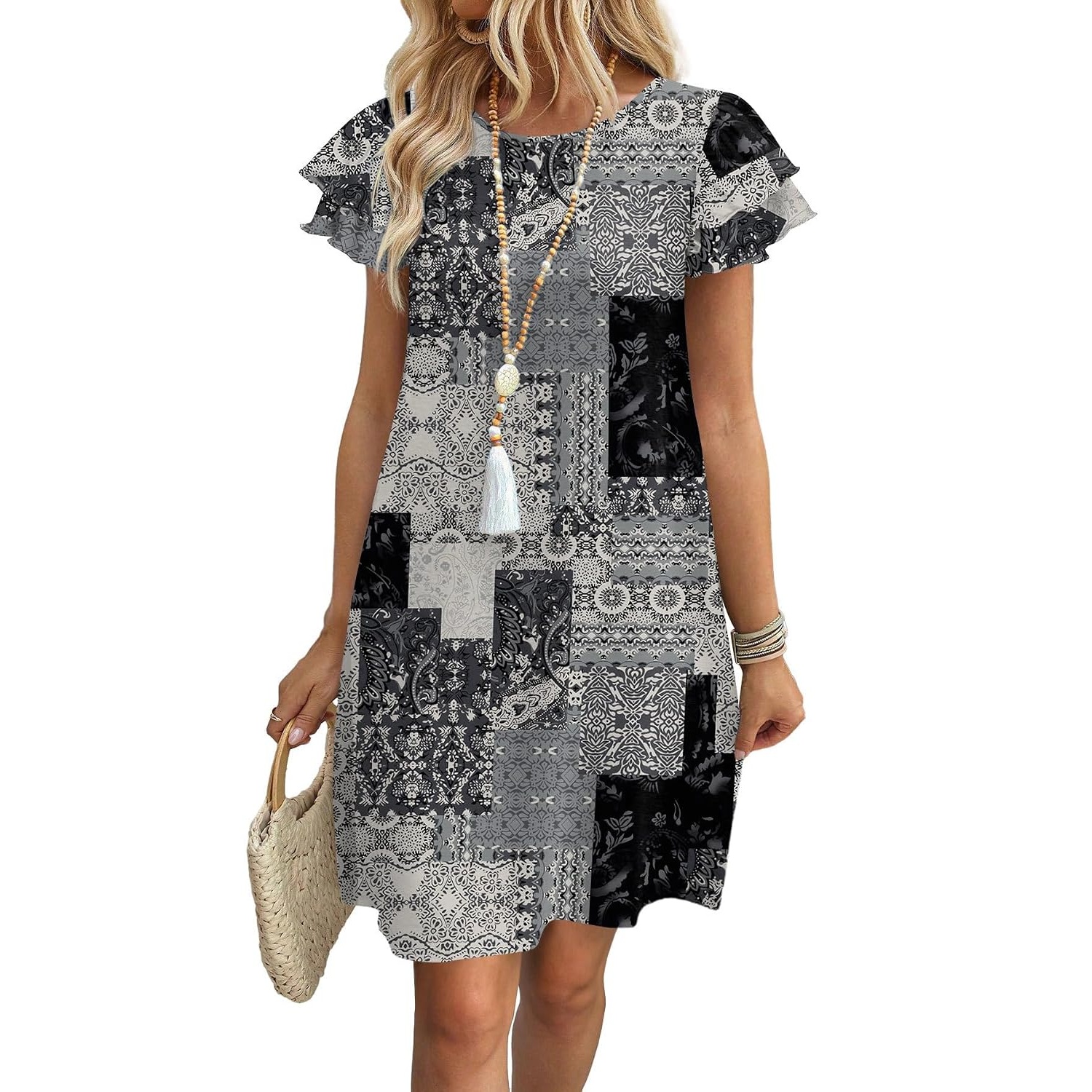 Summer Loose Ruffle Swing With Pockets For Women