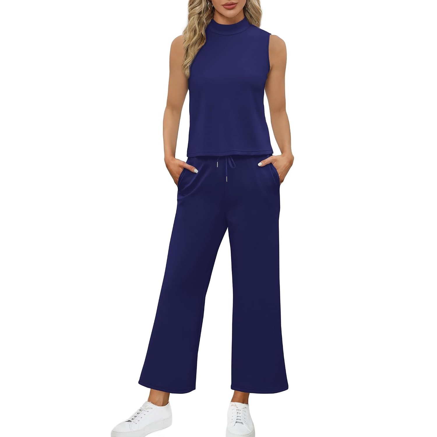 Vacation Two Piece Outfit Wide Leg Pants