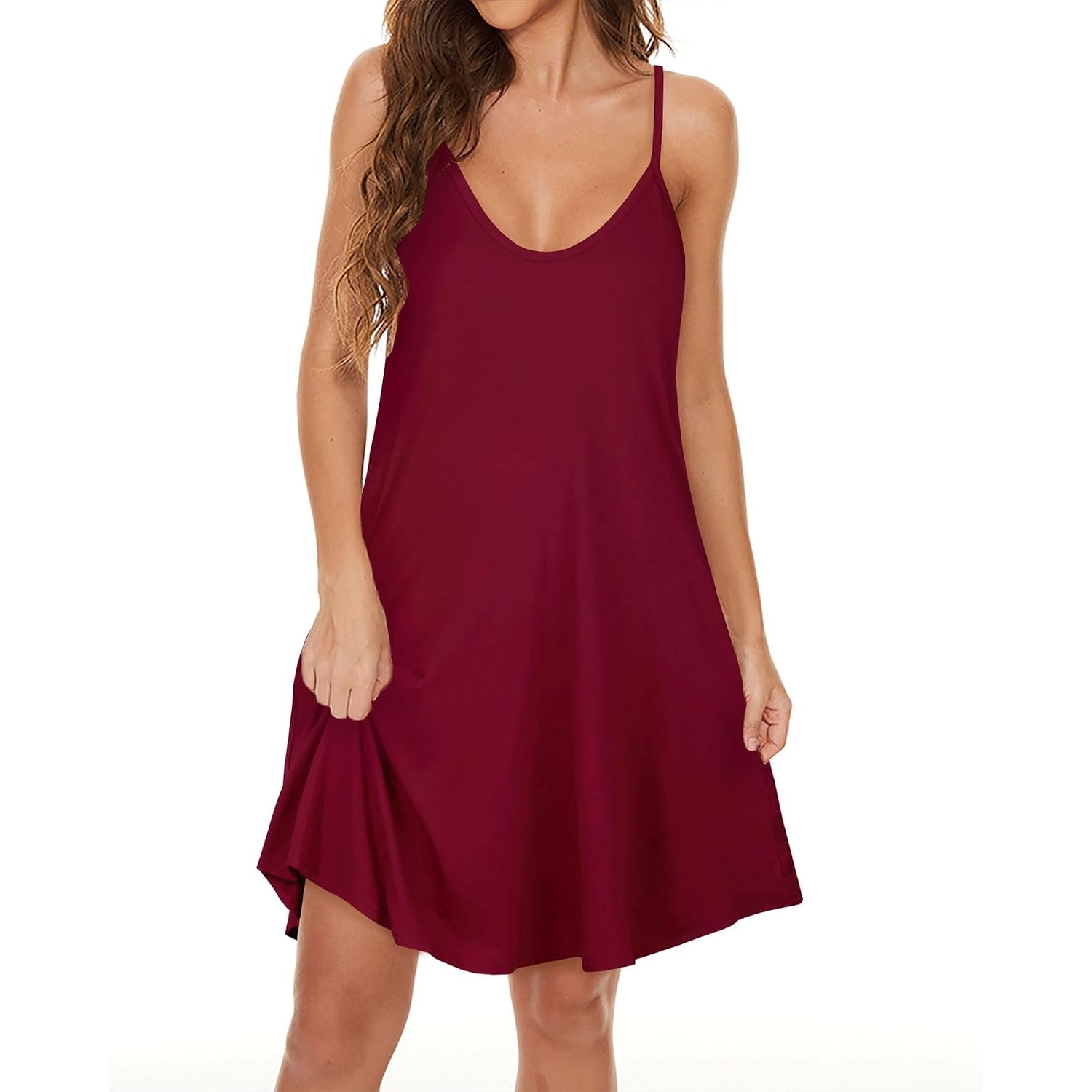 Casual Summer Beach Cover Up Dress With Pockets For Women