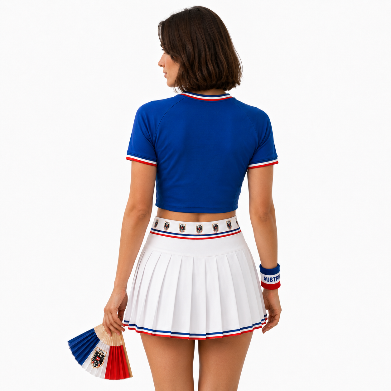 FIFA 2026 Austria Football Themed Two Piece Skirt Set For Women