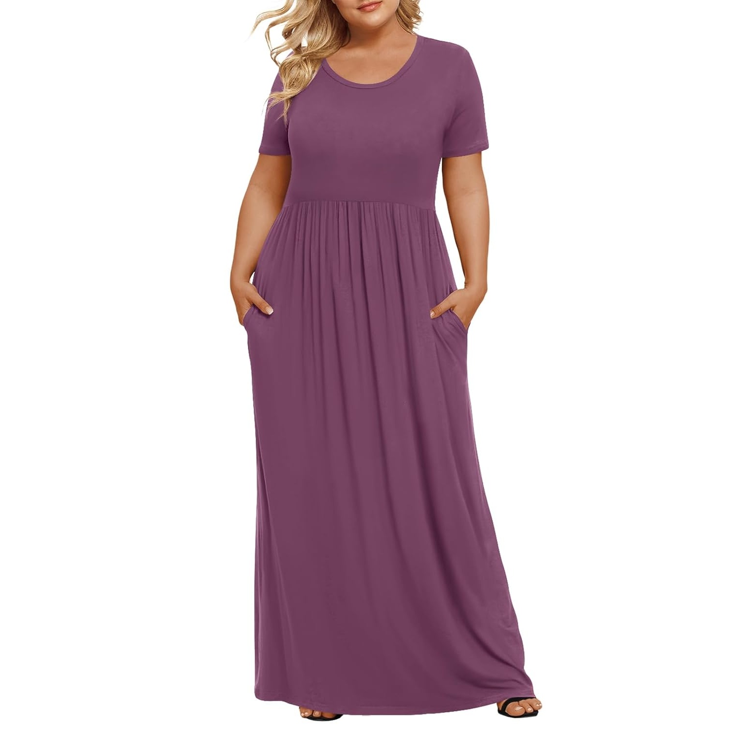 Casual Short Sleeve Maxi Dress For Women