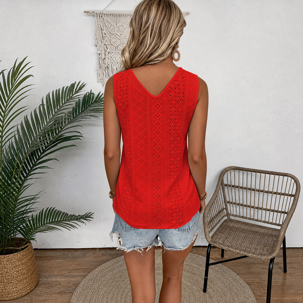 Casual Sleeveless Embroidered Patchwork Fashion Vest For Women