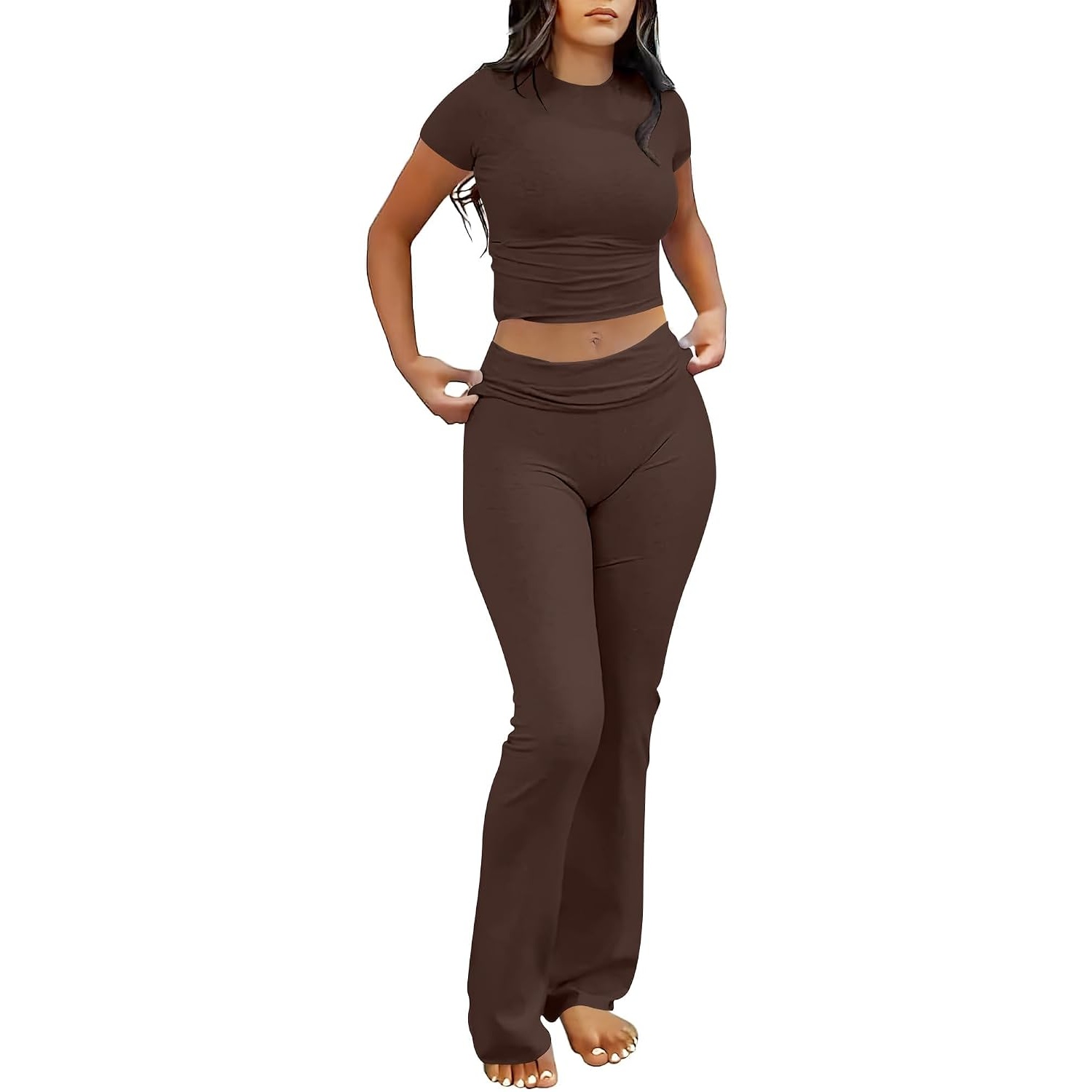 2 Piece Yoga Workout Matching Outfit Set For Women