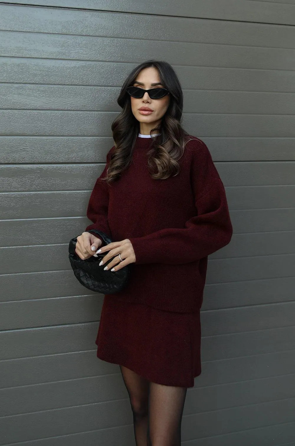 Casual Cozy Knit Skirt Suit-Cozy Knit Sets