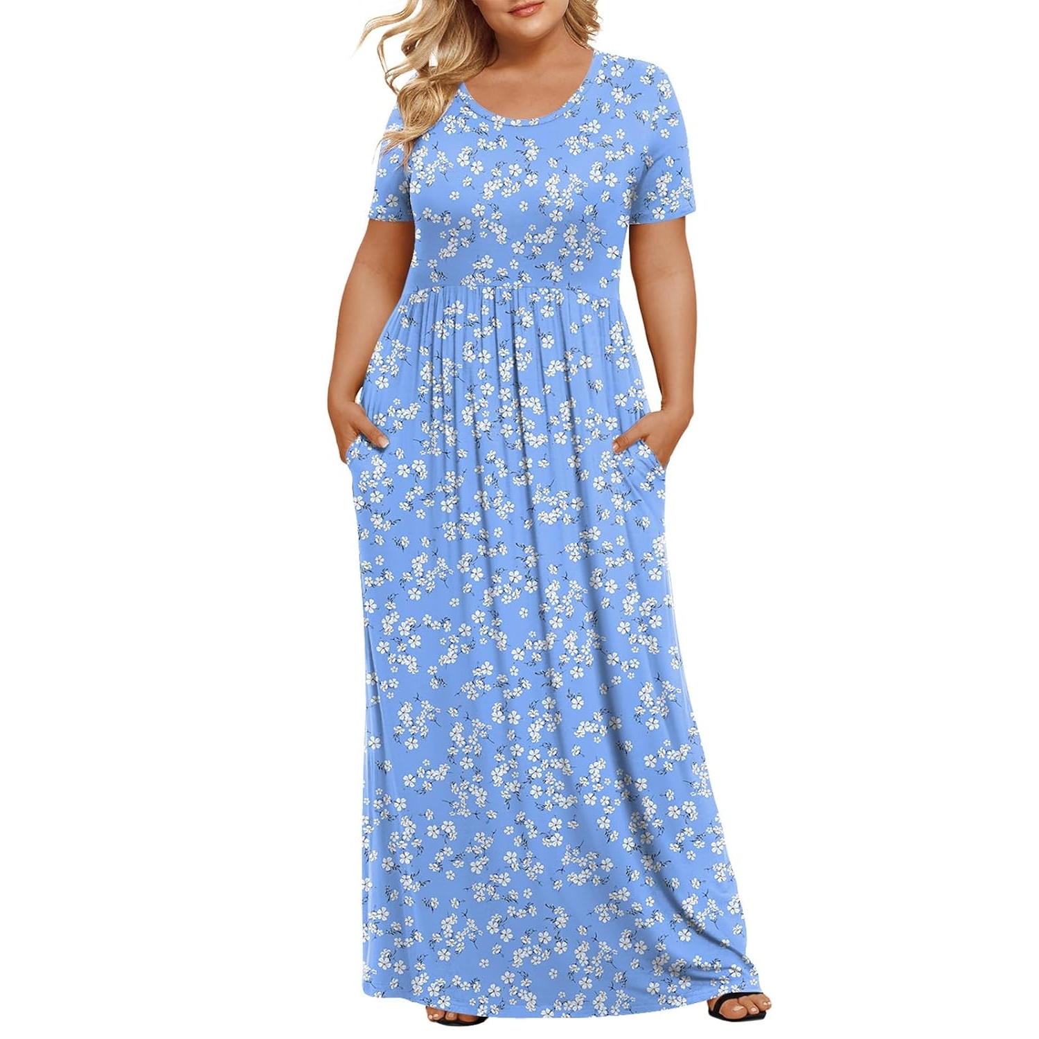 Casual Short Sleeve Maxi Dress For Women