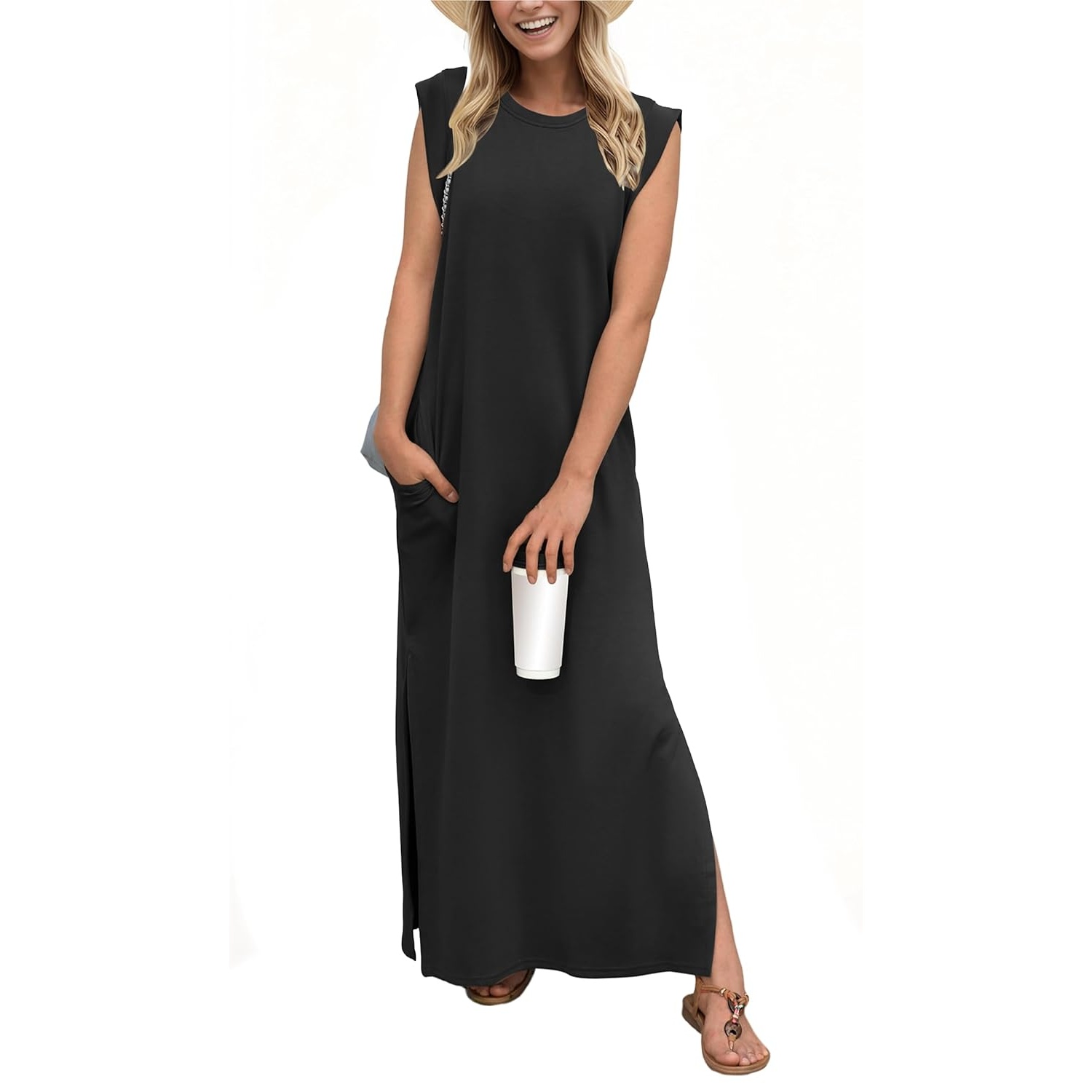 Casual Vacation Maxi Dress With Pockets For Women