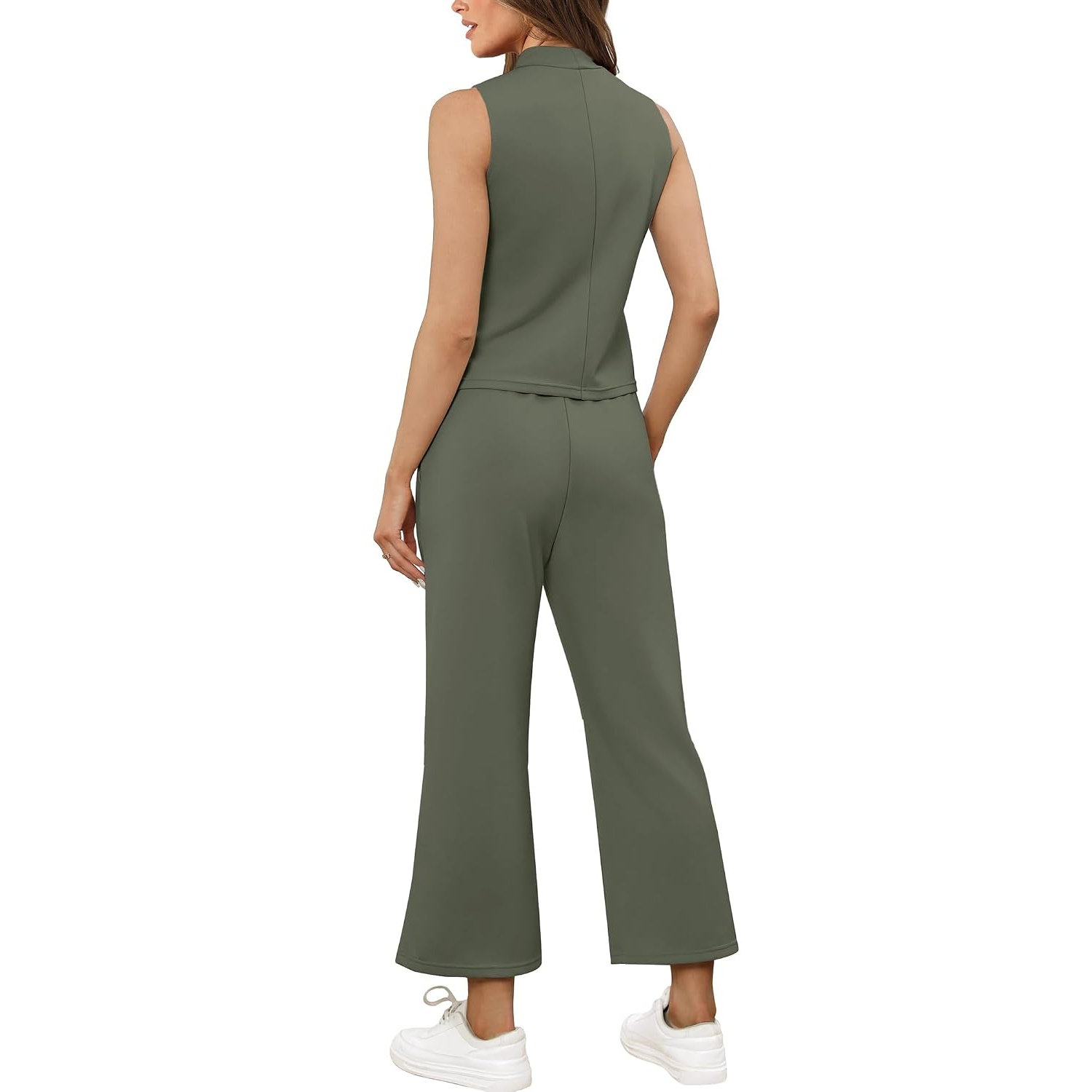 Vacation Two Piece Outfit Wide Leg Pants