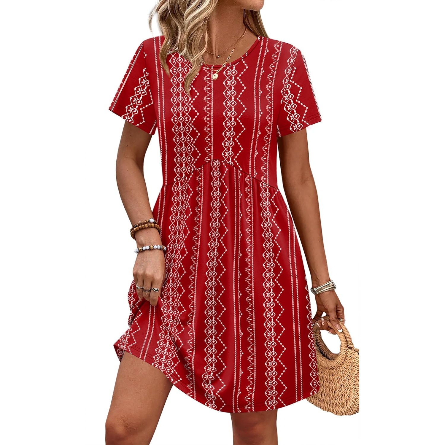 Casual Spring Empire Maternity Short Sleeve Dress For Women
