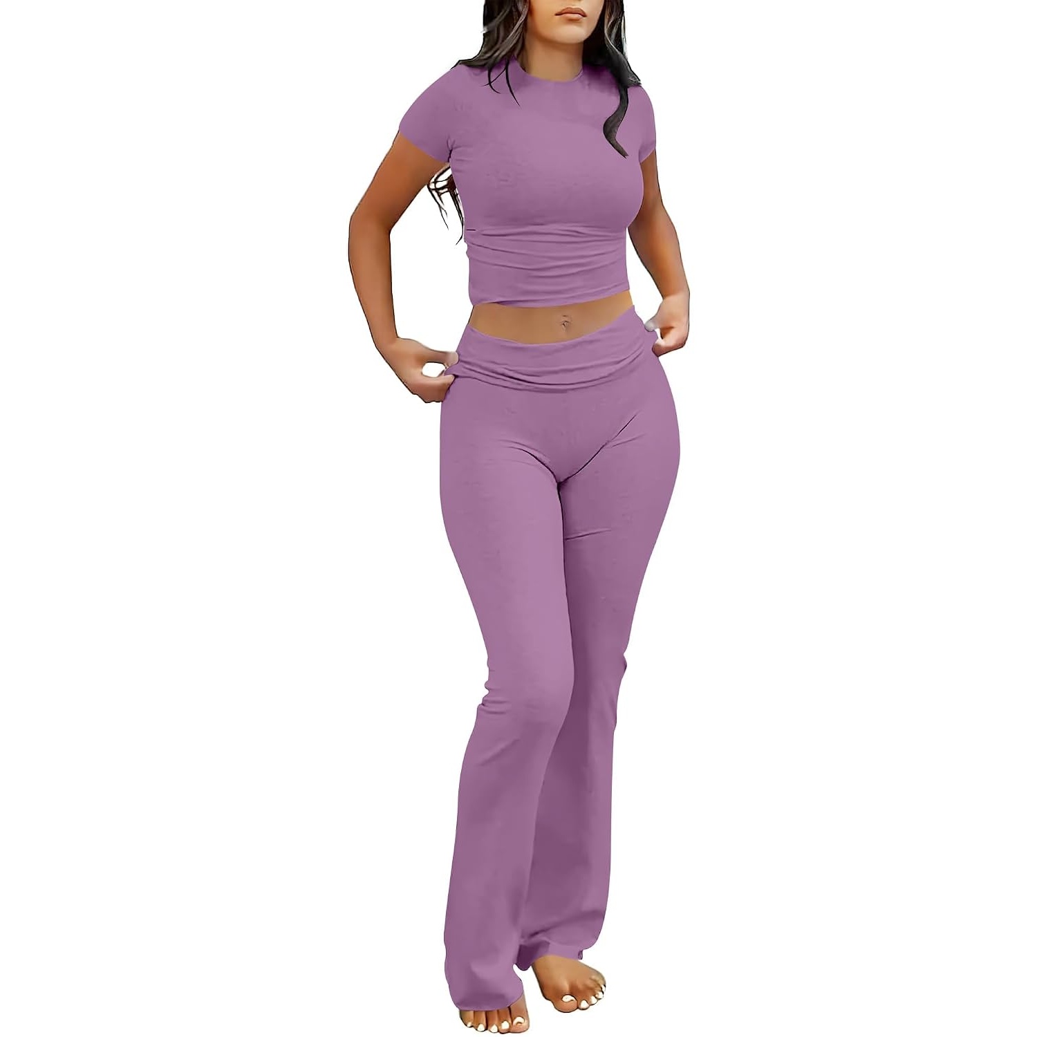 2 Piece Yoga Workout Matching Outfit Set For Women
