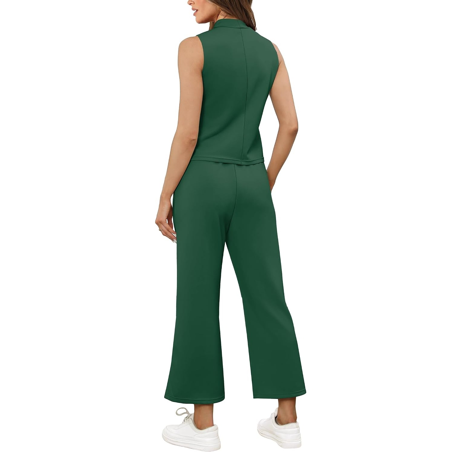Vacation Two Piece Outfit Wide Leg Pants