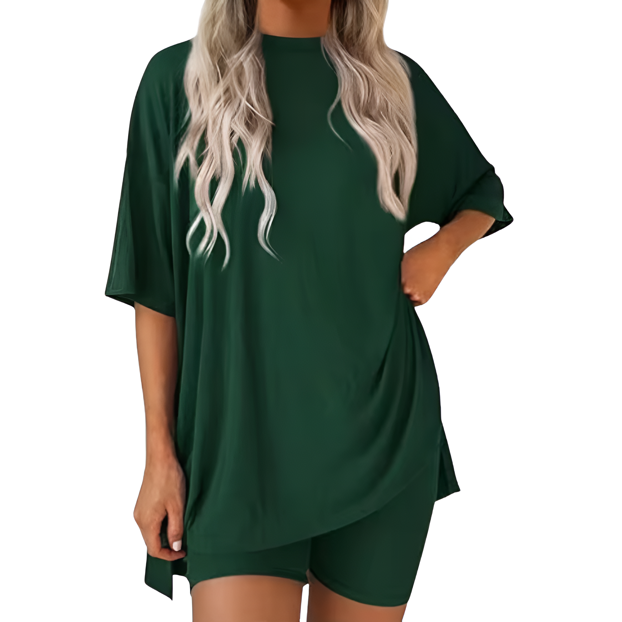 Two Piece Oversized Casual Lounge Set With Side Pockets For Women